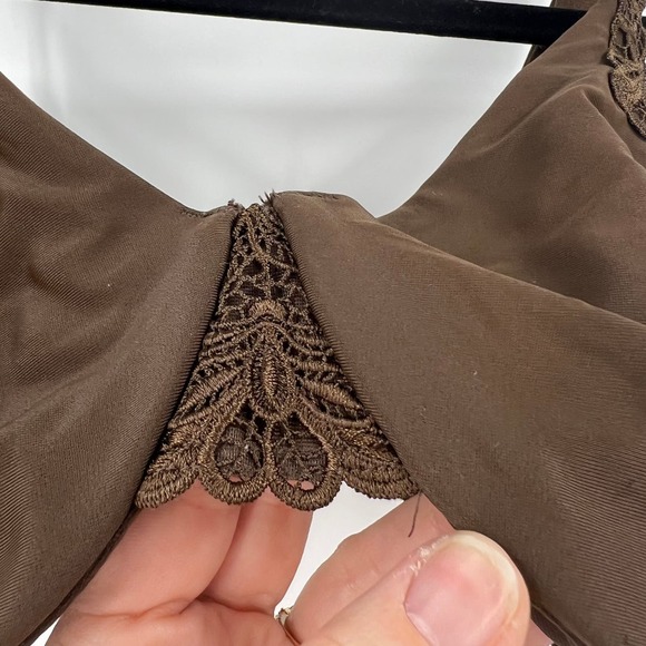 Sweet Nothings No Padding Underwire Bra Dark Brown Lace Comfort Women's 40C - Picture 7 of 8